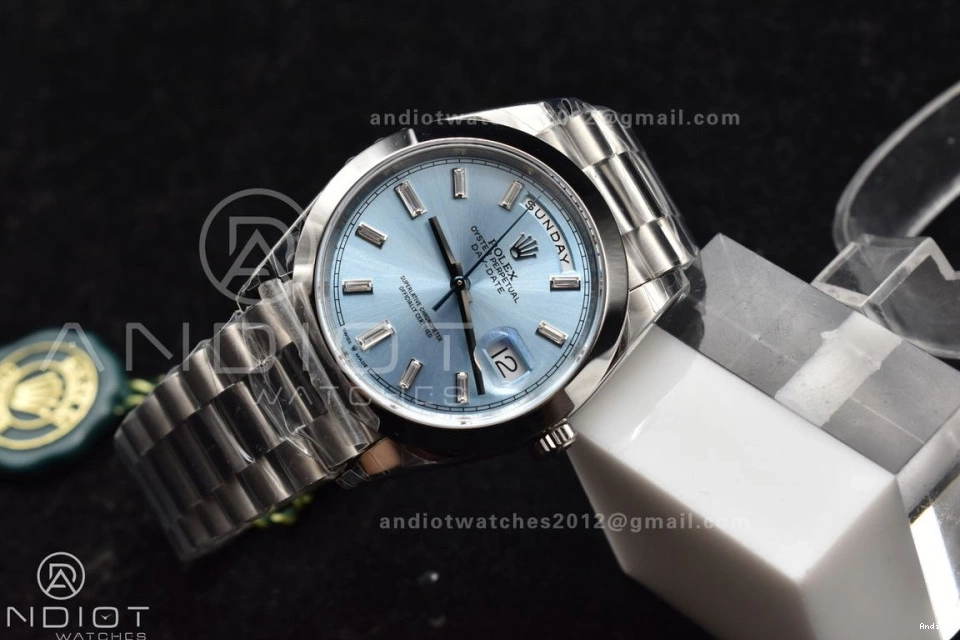 720 A Dial SS Bracelet Iced 40 Weight Crystal GSF Unique On President Blue Gain DayDate 0821